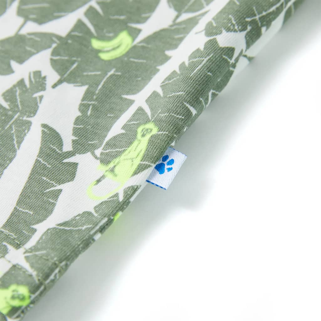 T-shirt para criança cor cru e hera-escuro 116