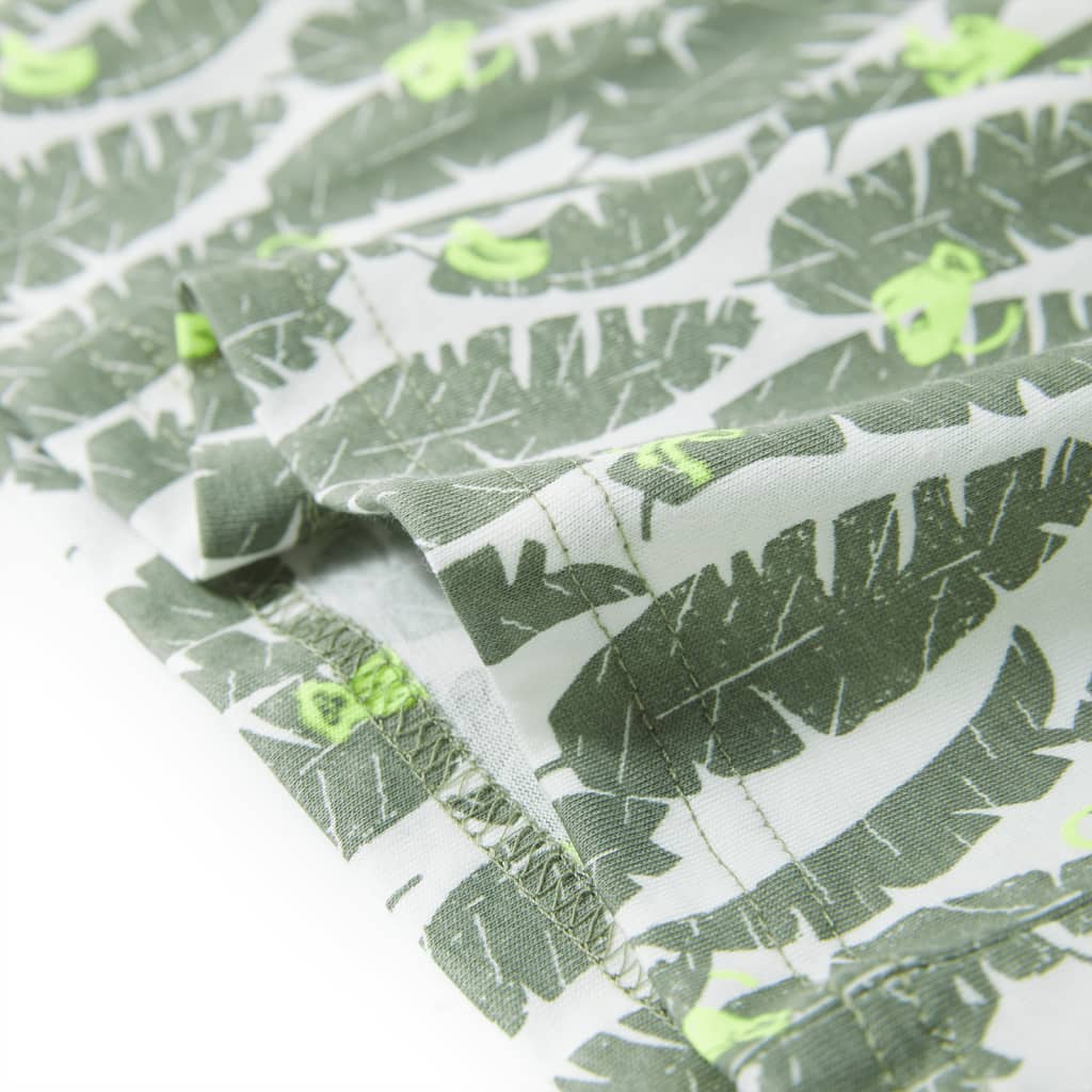 T-shirt para criança cor cru e hera-escuro 116