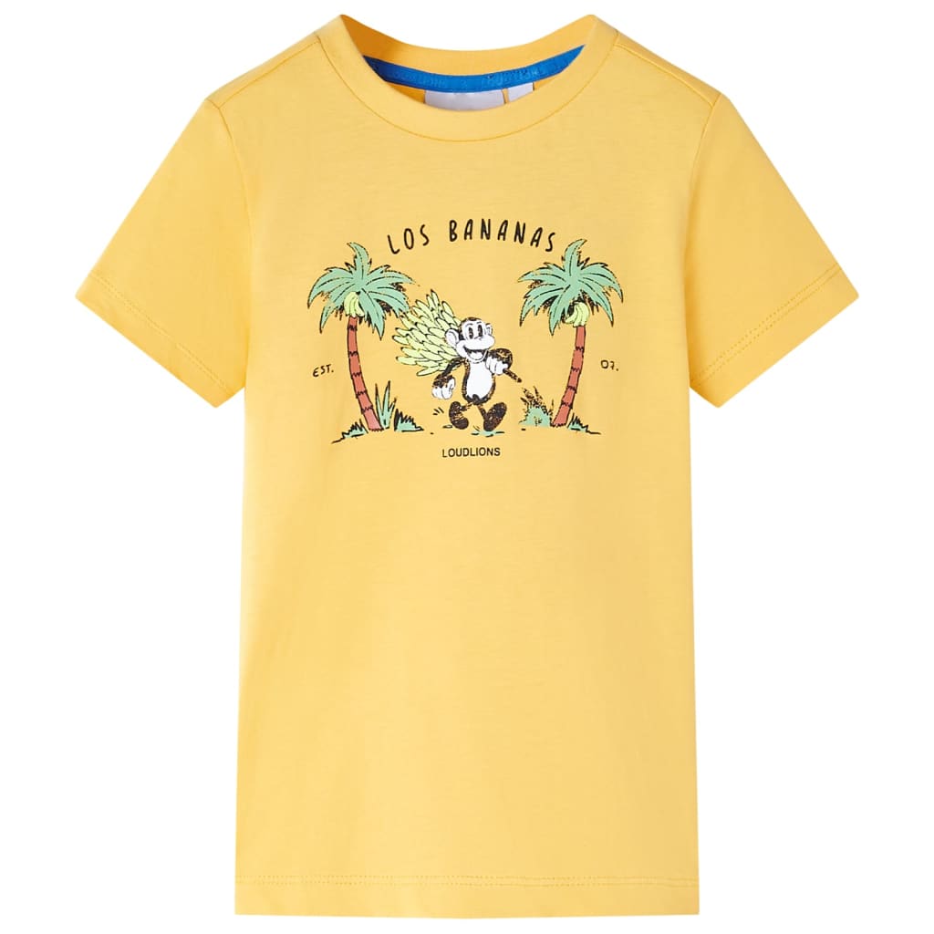 T-shirt infantil ocre-claro 128