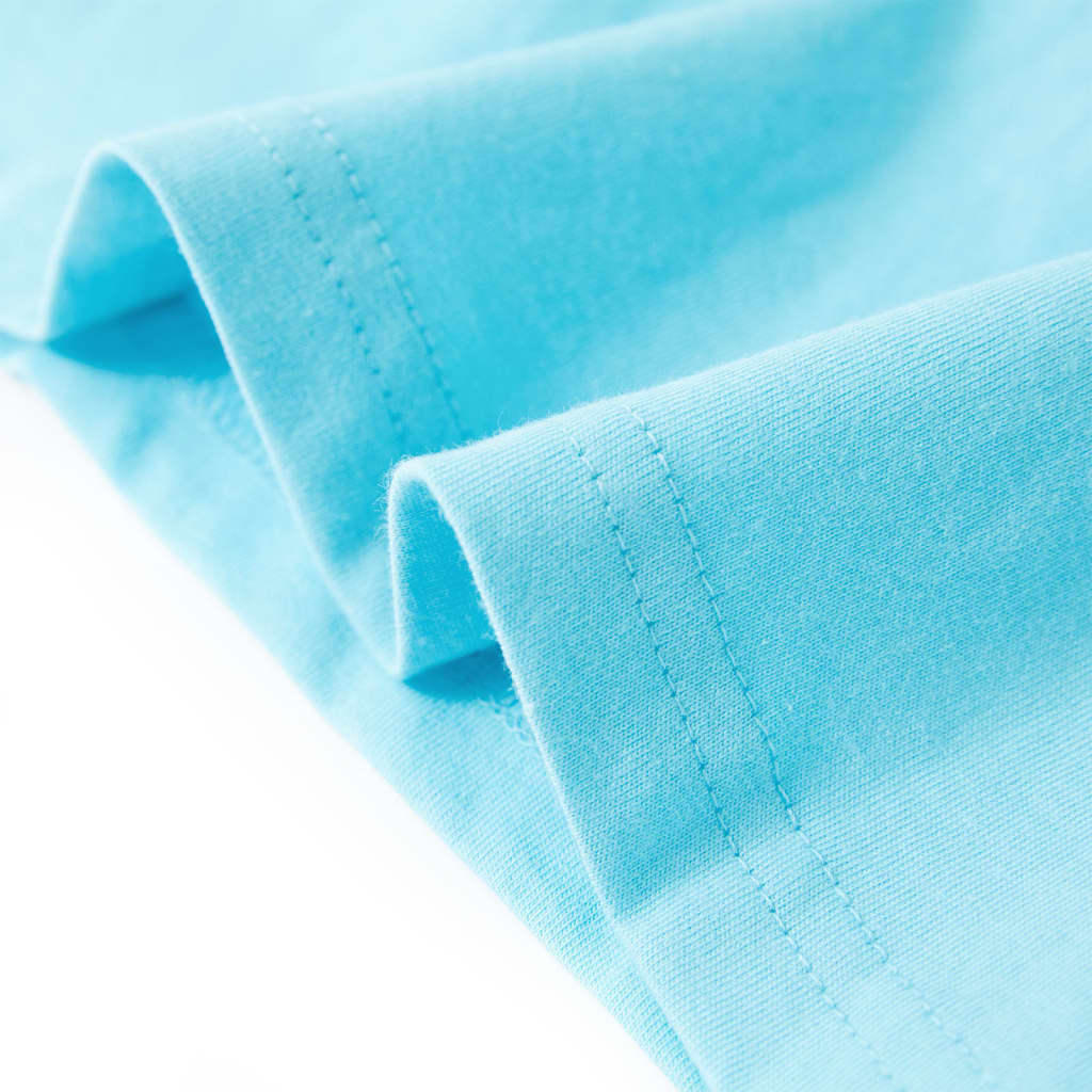 T-shirt para criança cor ciano 116