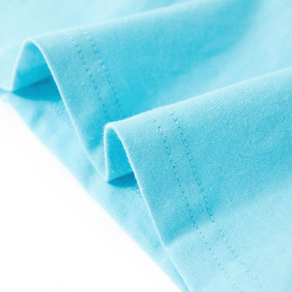 T-shirt para criança cor ciano 116