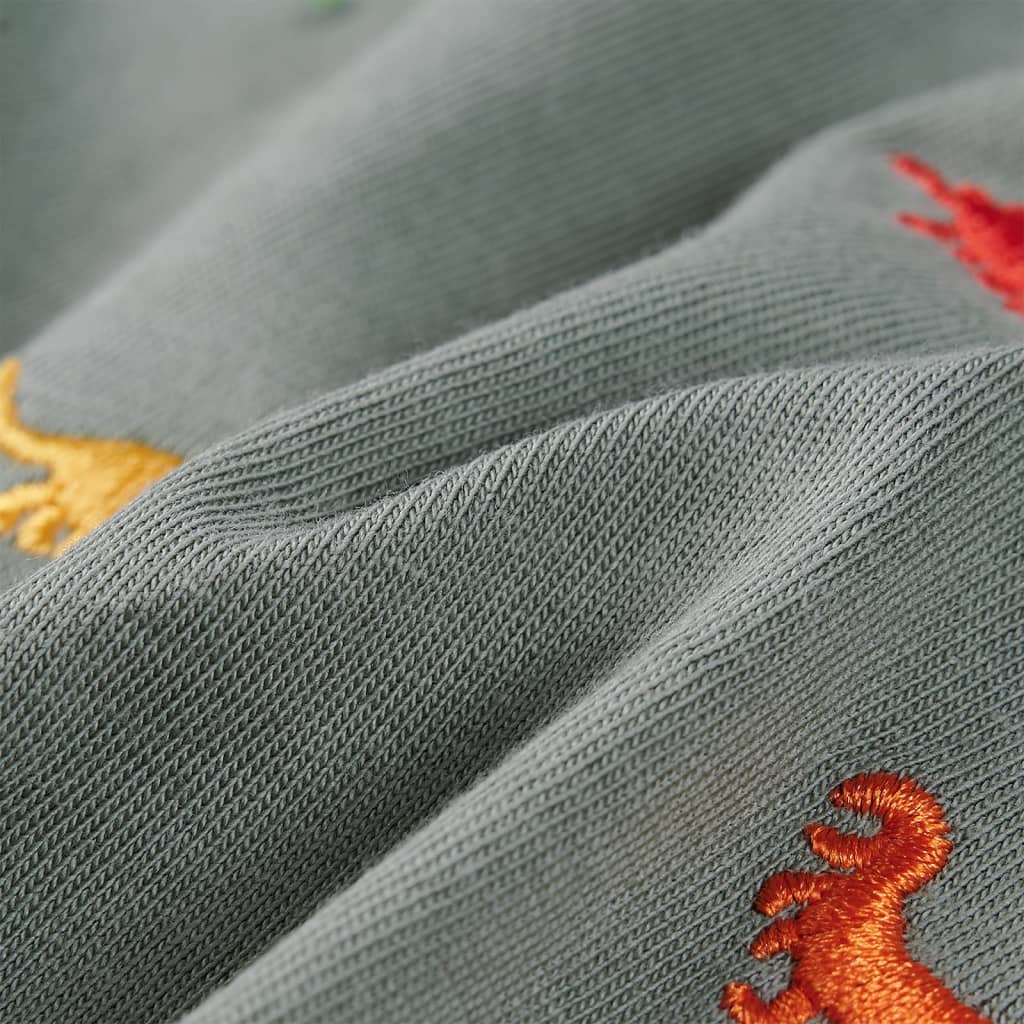 T-shirt de manga curta para criança caqui 128