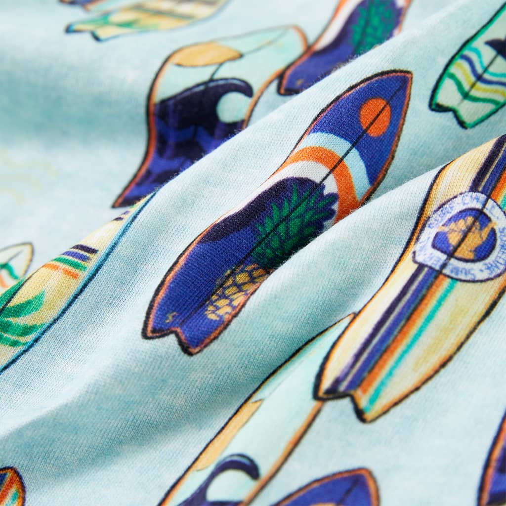 T-shirt de manga cava para criança azul-suave 116