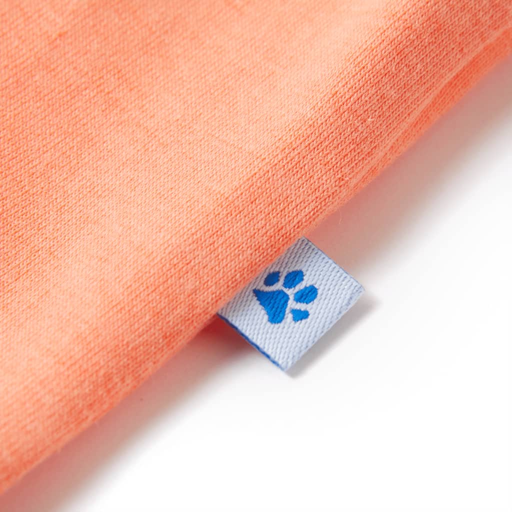 T-shirt para criança laranja-néon 128