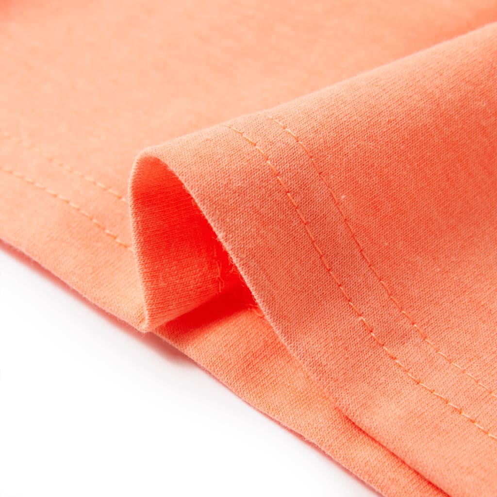 T-shirt para criança laranja-néon 128