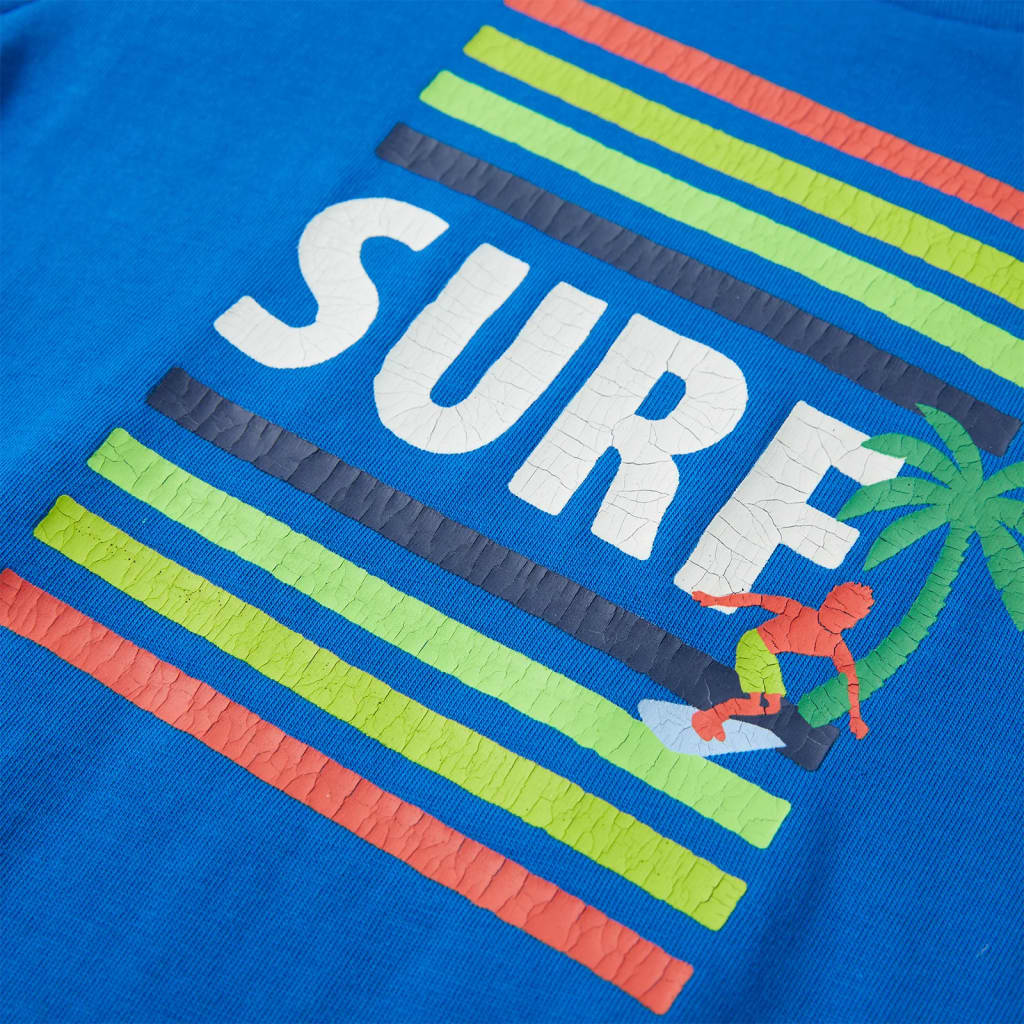 T-shirt infantil azul brilhante 128