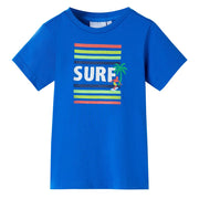 T-shirt infantil azul brilhante 128