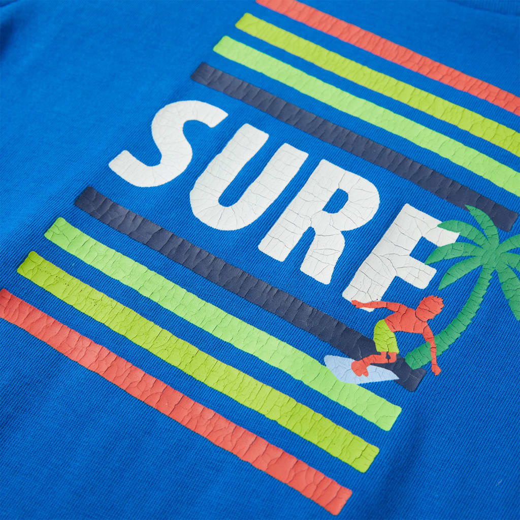 T-shirt infantil azul brilhante 128