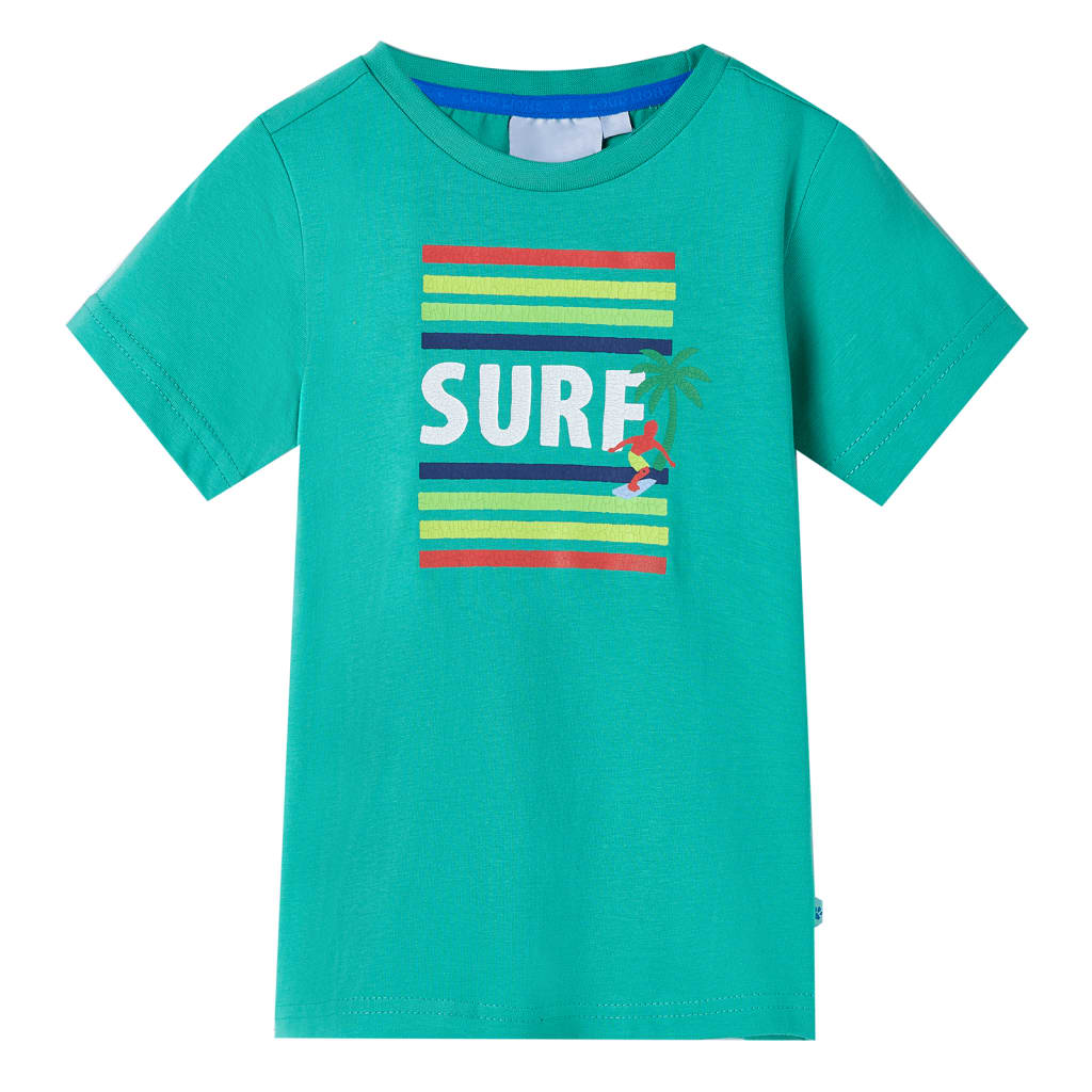 T-shirt infantil azul brilhante 128
