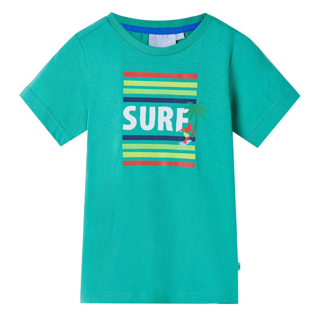 T-shirt infantil azul brilhante 128