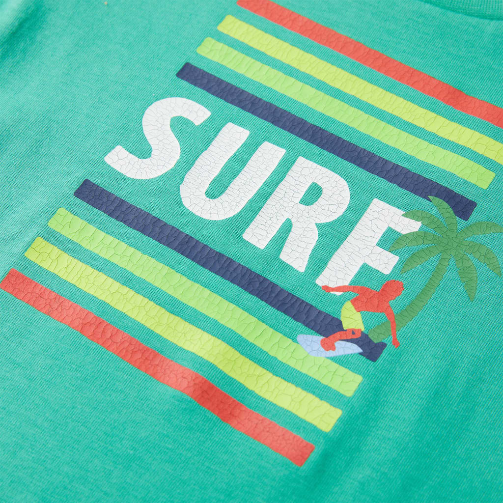 T-shirt infantil azul brilhante 128