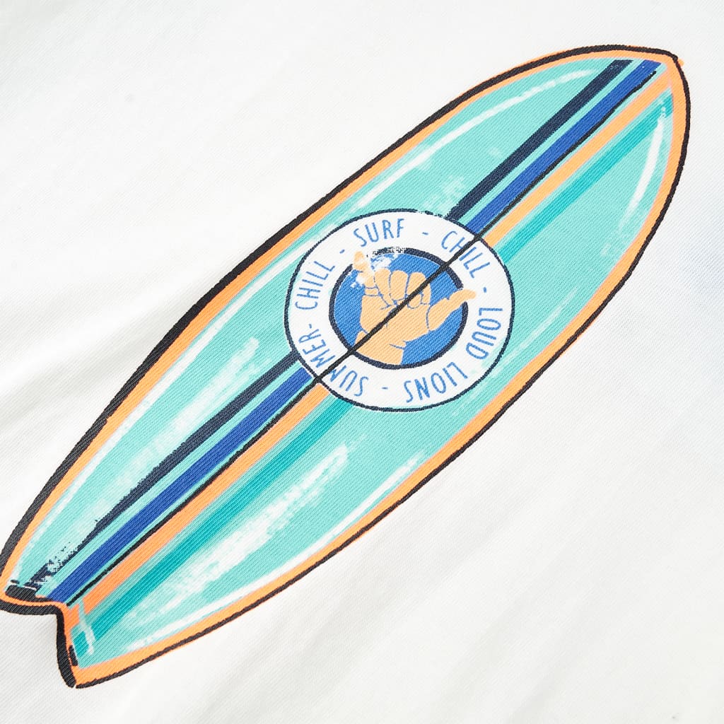 T-shirt de manga curta para criança ciano 128