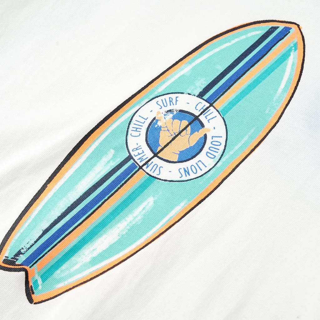 T-shirt de manga curta para criança ciano 128