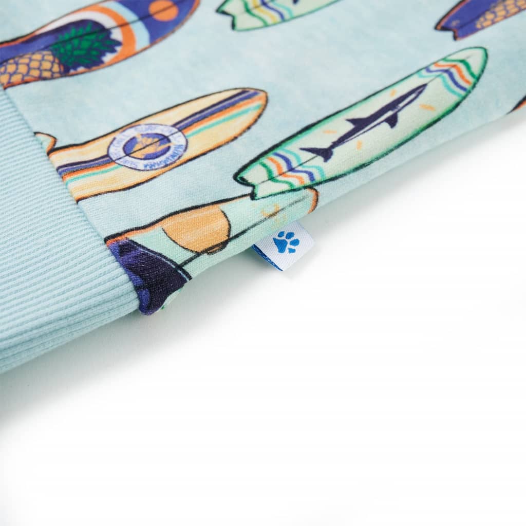 Sweatshirt para criança azul-suave mesclado 128