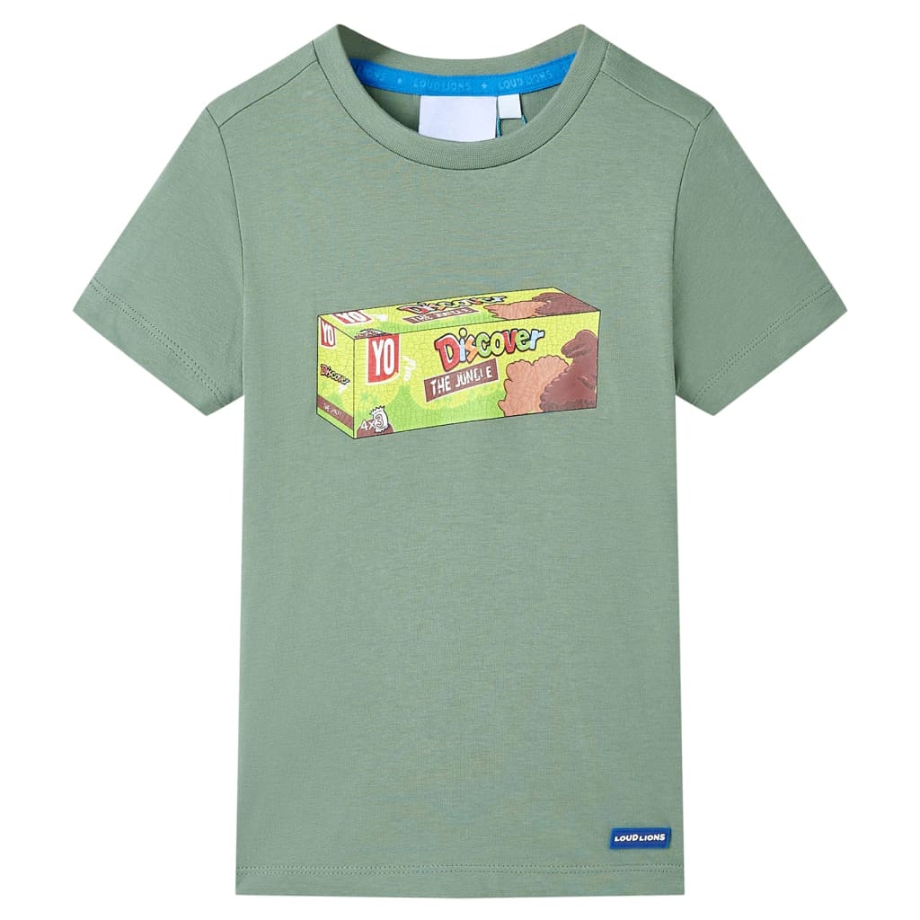 T-shirt infantil com mangas curtas menta-escuro 140