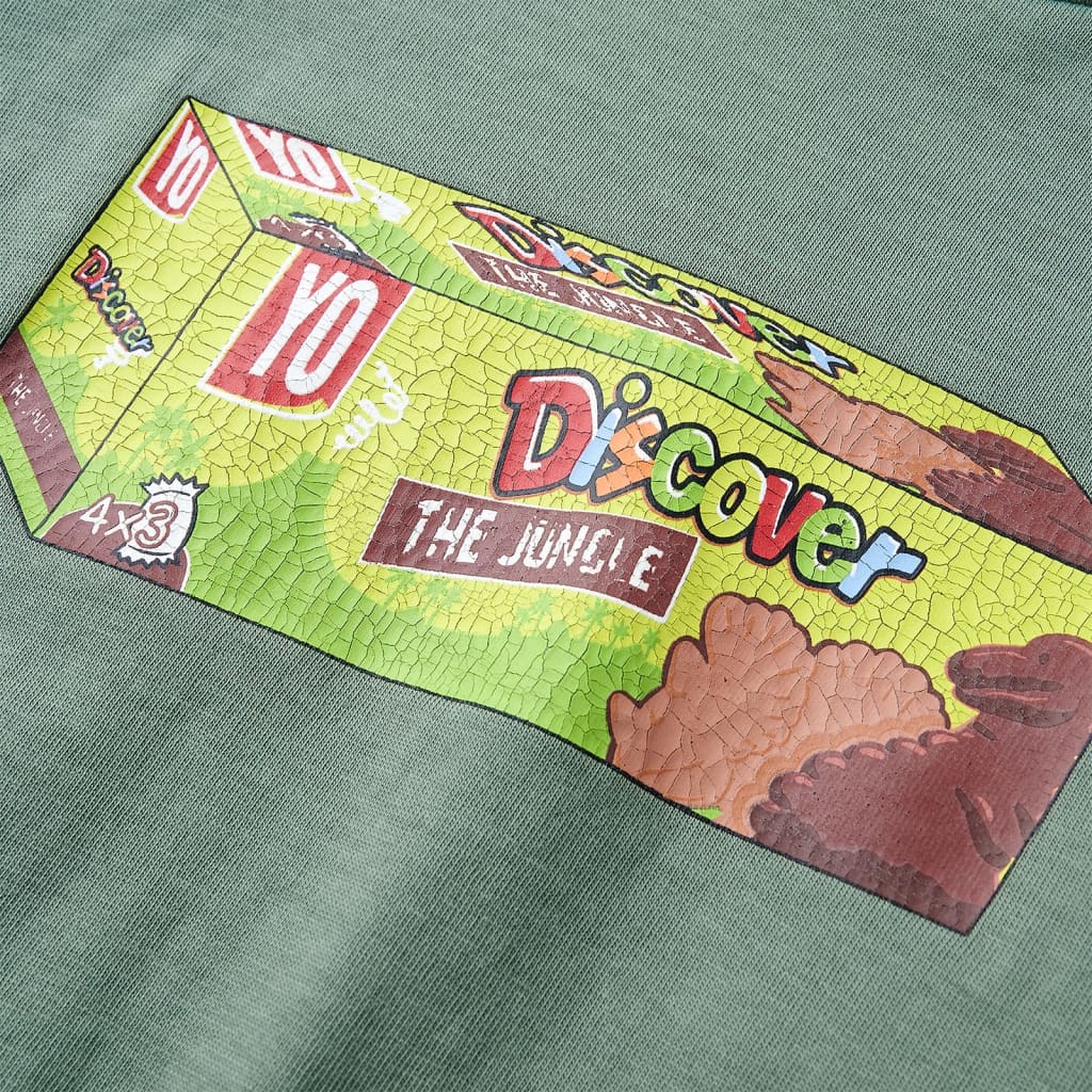 T-shirt infantil com mangas curtas menta-escuro 140