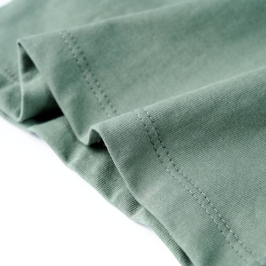 T-shirt infantil com mangas curtas menta-escuro 140