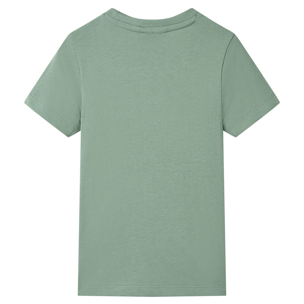 T-shirt infantil com mangas curtas menta-escuro 140