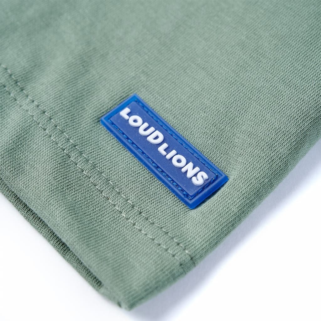 T-shirt infantil com mangas curtas menta-escuro 140