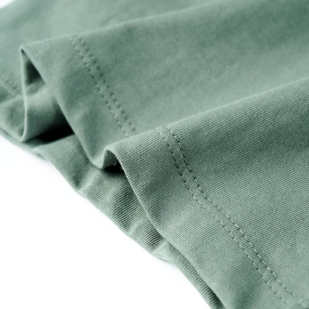 T-shirt infantil com mangas curtas menta-escuro 140