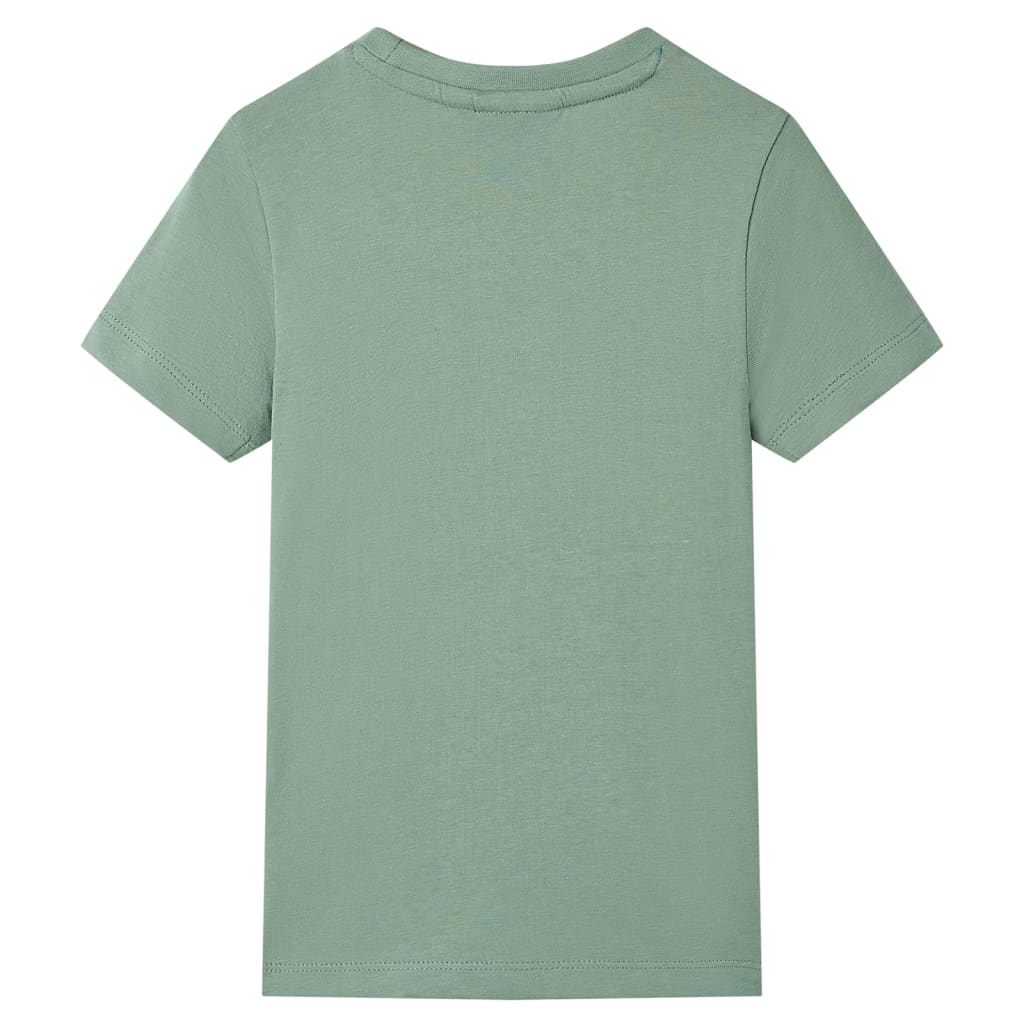 T-shirt infantil com mangas curtas menta-escuro 140