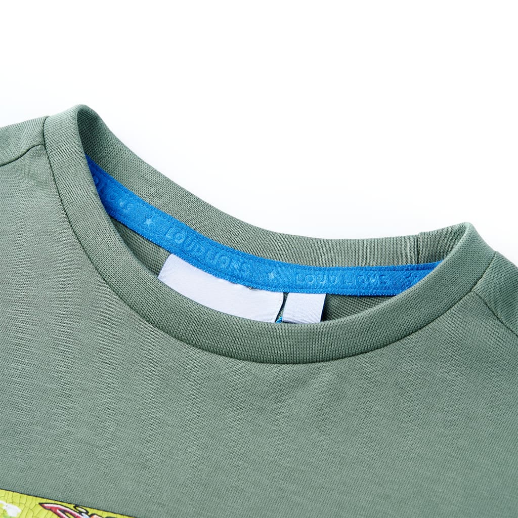 T-shirt infantil com mangas curtas menta-escuro 140
