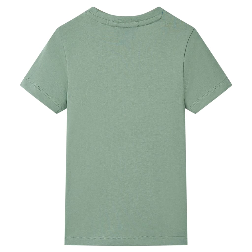 T-shirt infantil com mangas curtas menta-escuro 140