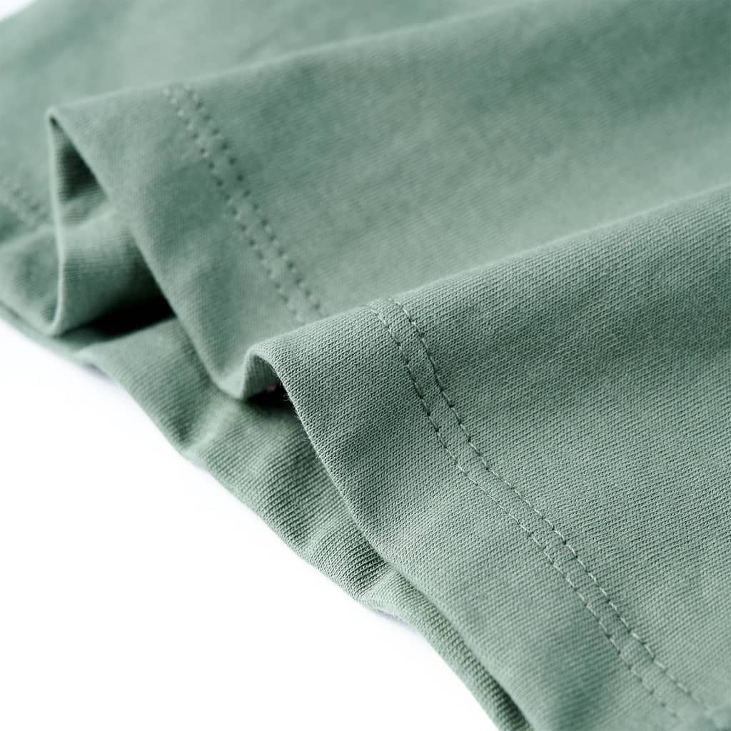 T-shirt infantil com mangas curtas menta-escuro 140