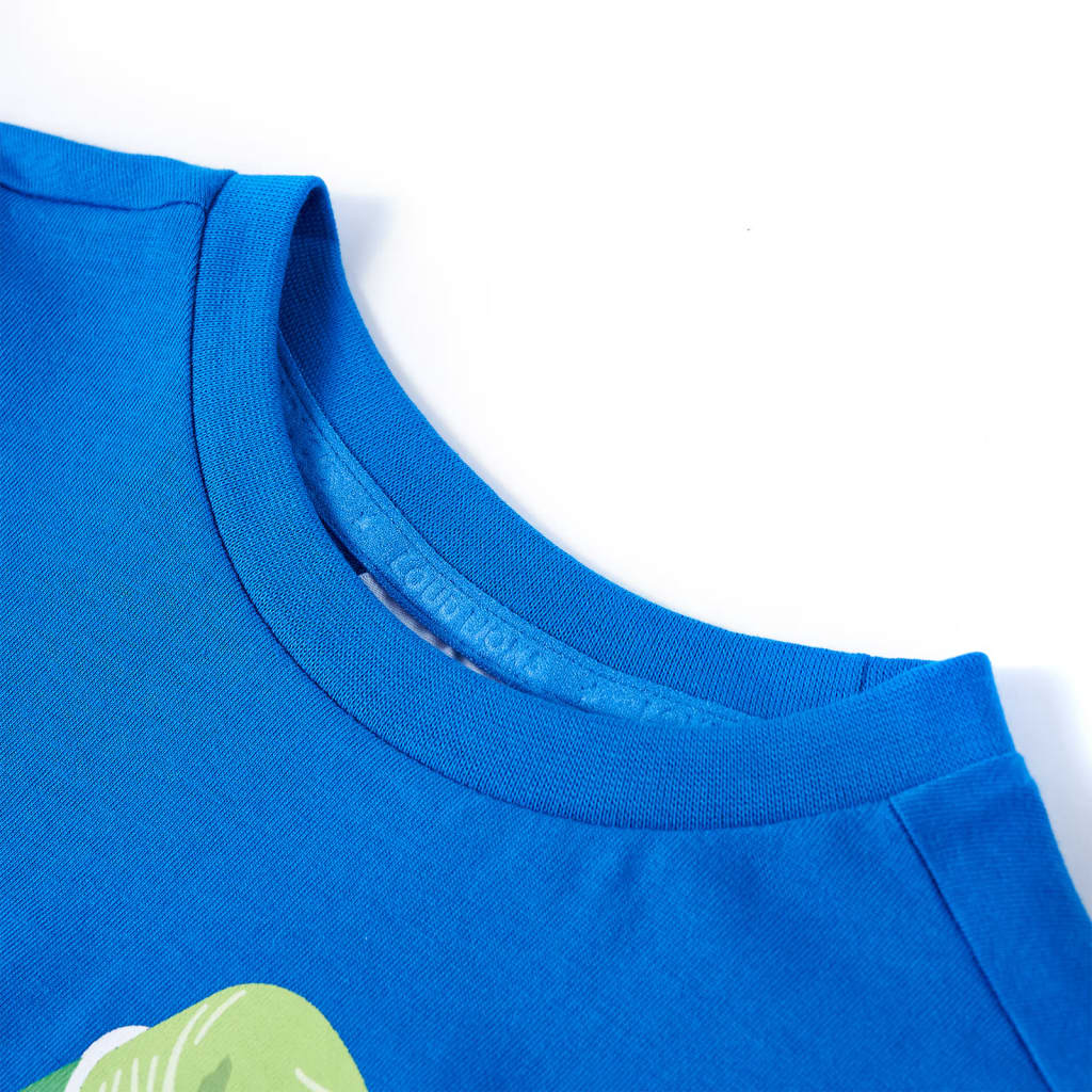 T-shirt infantil azul brilhante 140
