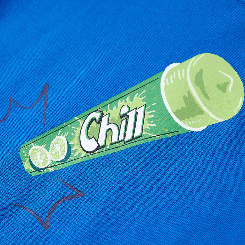 T-shirt infantil azul brilhante 140