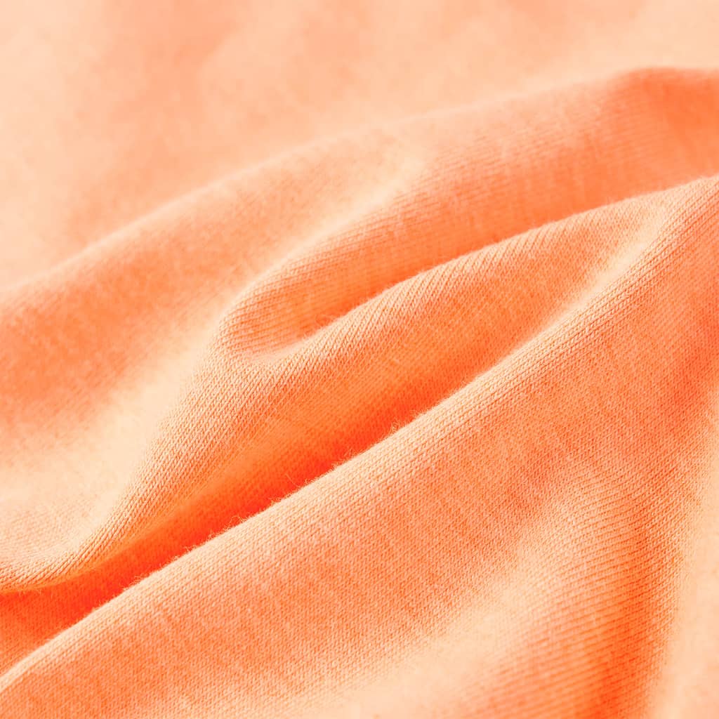 T-shirt de manga curta para criança laranja néon 140