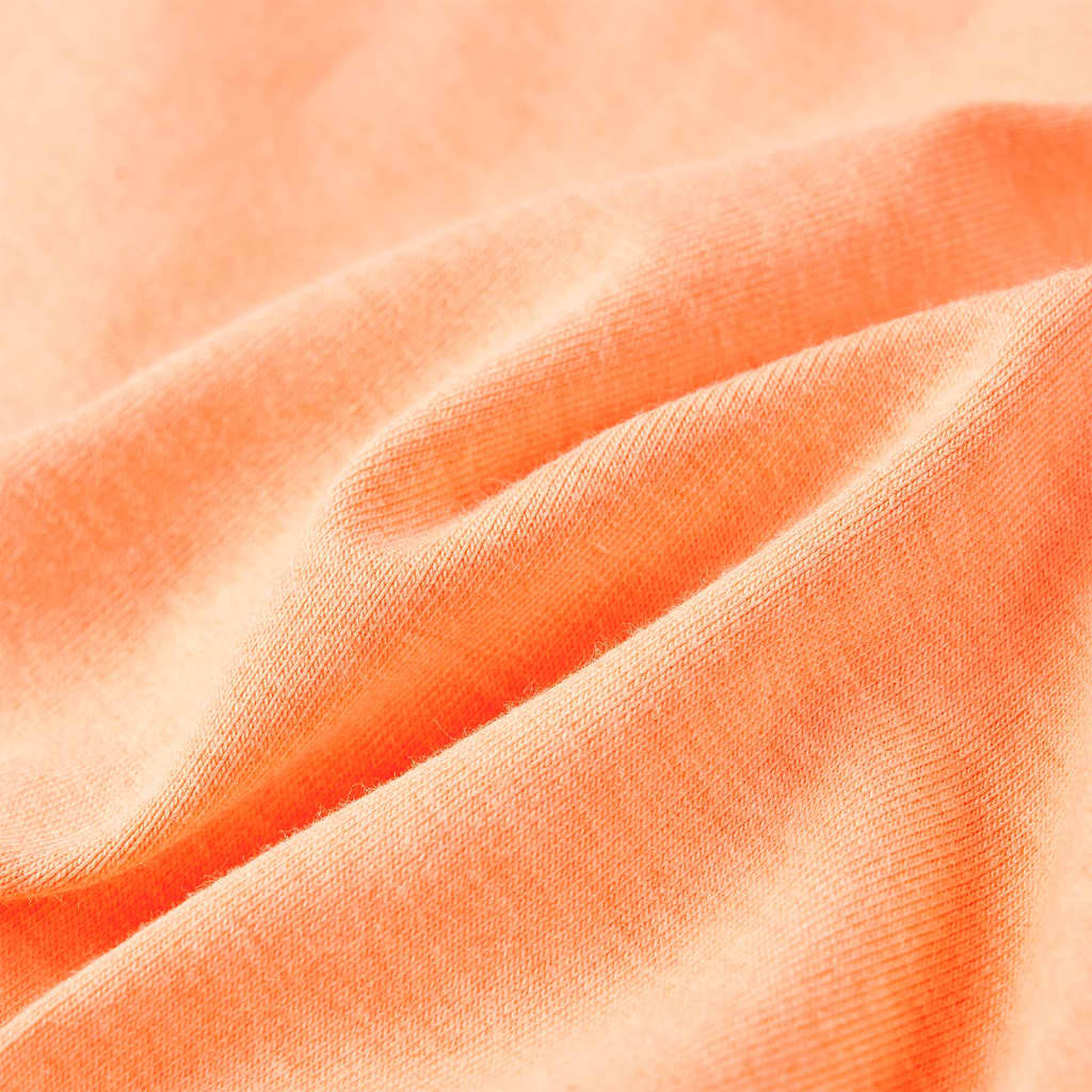 T-shirt de manga curta para criança laranja néon 140