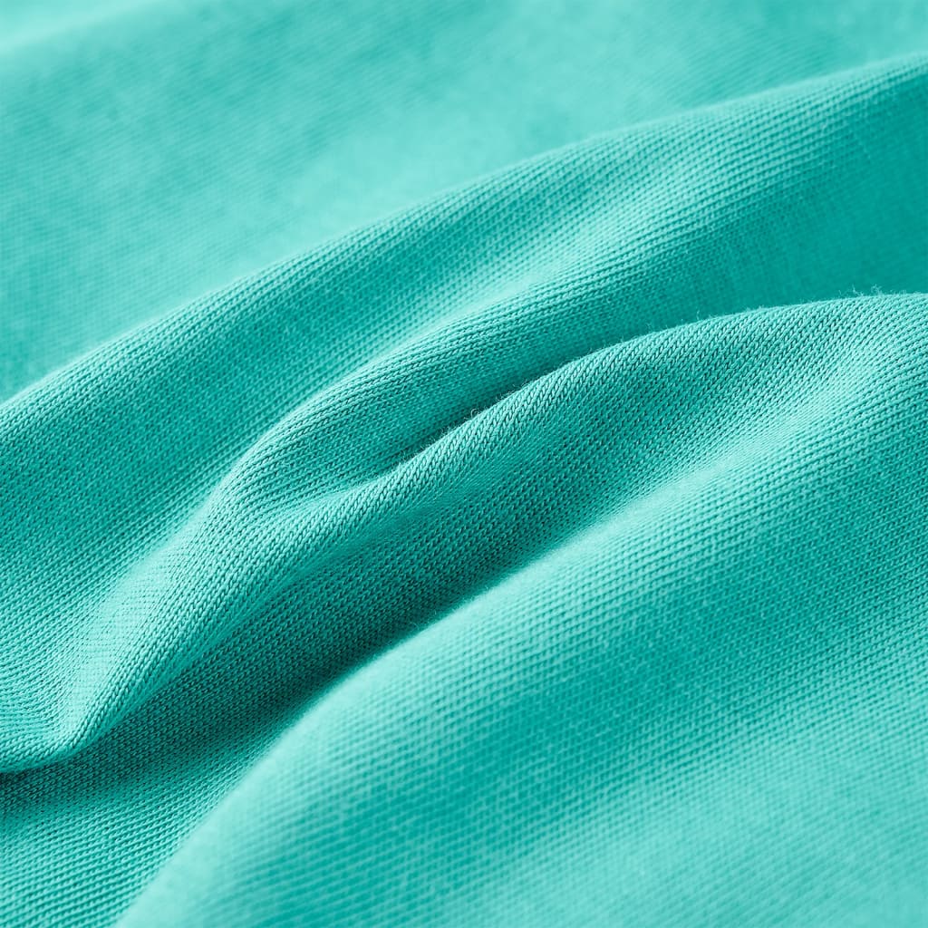 T-shirt infantil com mangas curtas menta-escuro 140