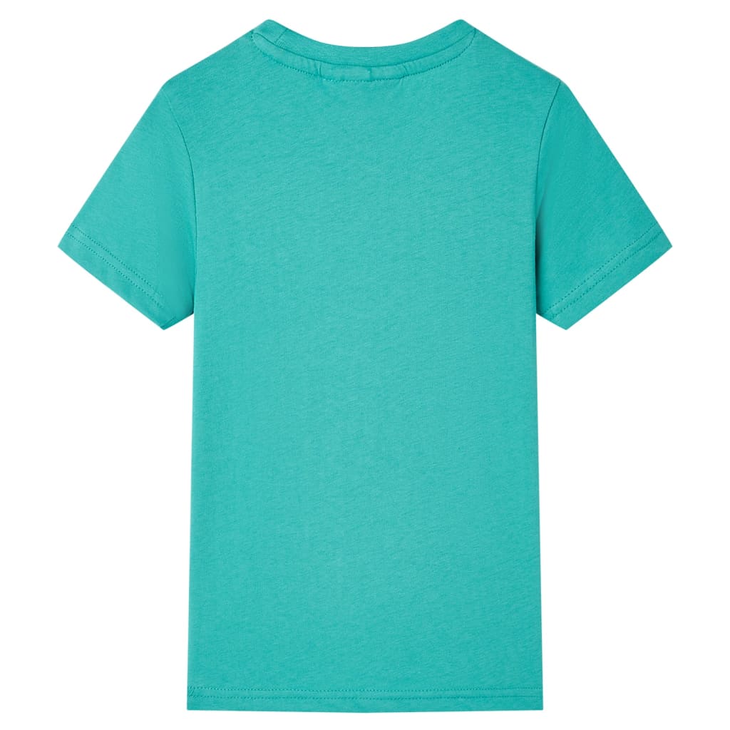 T-shirt infantil com mangas curtas menta-escuro 140