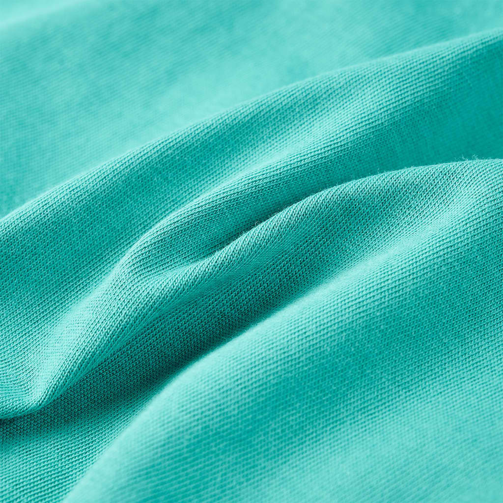 T-shirt infantil com mangas curtas menta-escuro 140