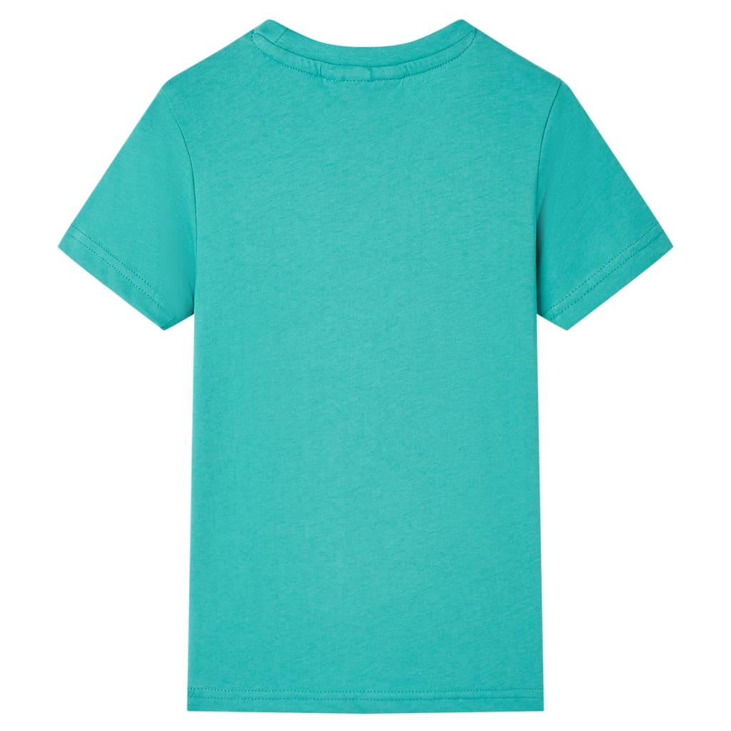 T-shirt infantil com mangas curtas menta-escuro 140
