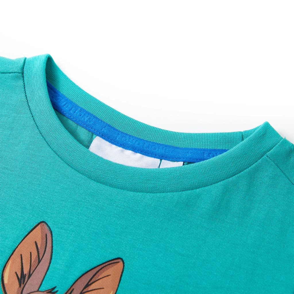 T-shirt infantil com mangas curtas amarelo 128