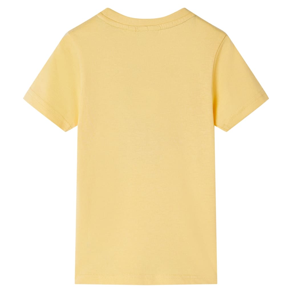 T-shirt infantil com mangas curtas amarelo 128