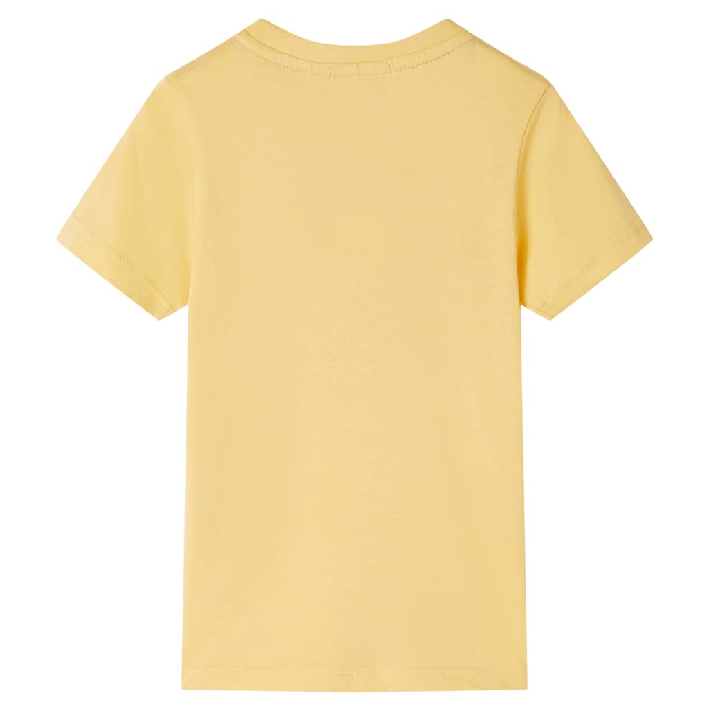 T-shirt infantil com mangas curtas amarelo 128