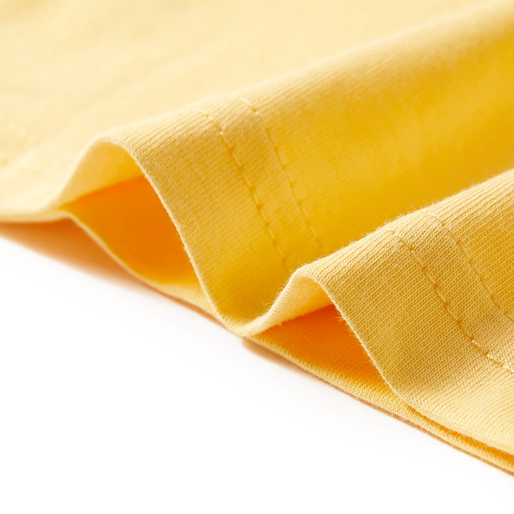 T-shirt infantil com mangas curtas amarelo 128