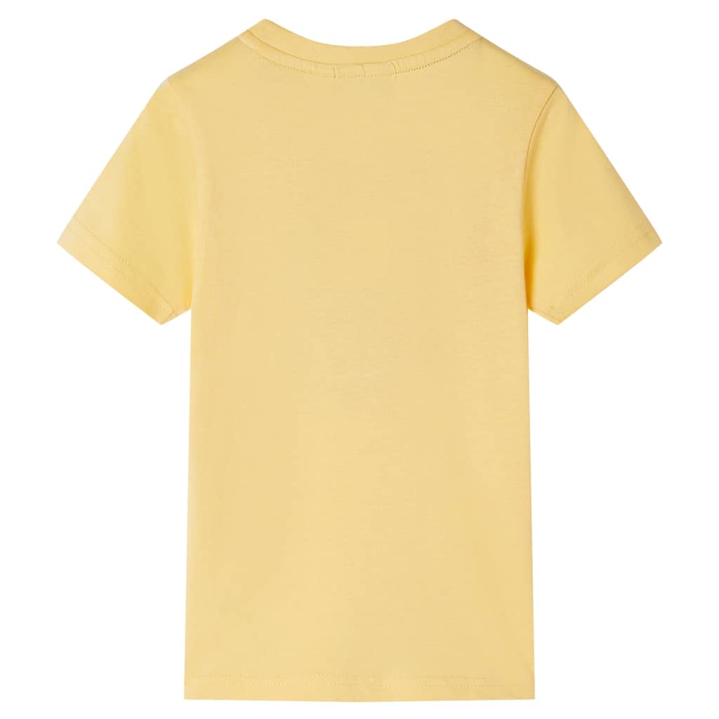 T-shirt infantil com mangas curtas amarelo 128
