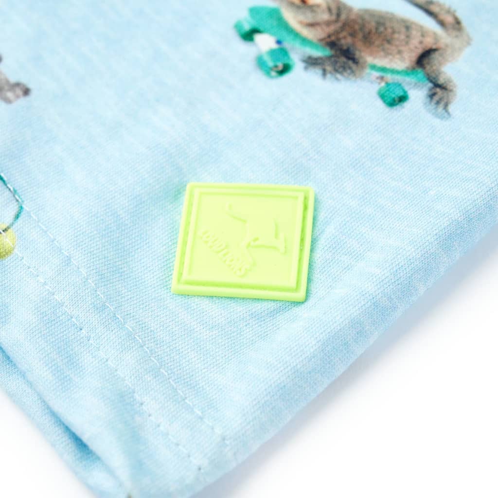 T-shirt para criança azul-claro mesclado 140