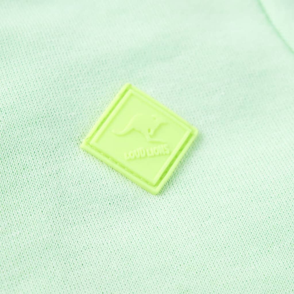 Sweatshirt para criança com capuz e fecho verde-brilhante 128