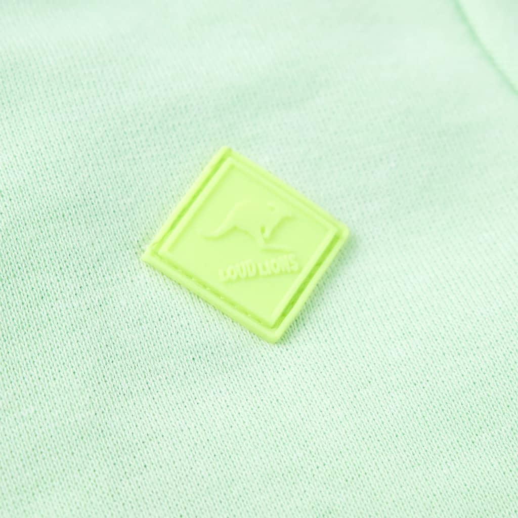 Sweatshirt para criança com capuz e fecho verde-brilhante 128