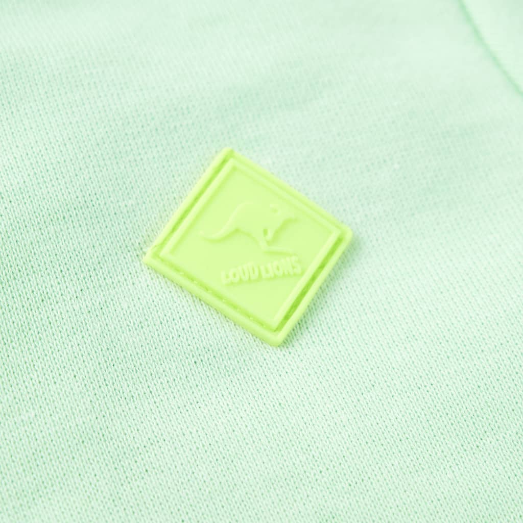 Sweatshirt para criança com capuz e fecho verde-brilhante 128