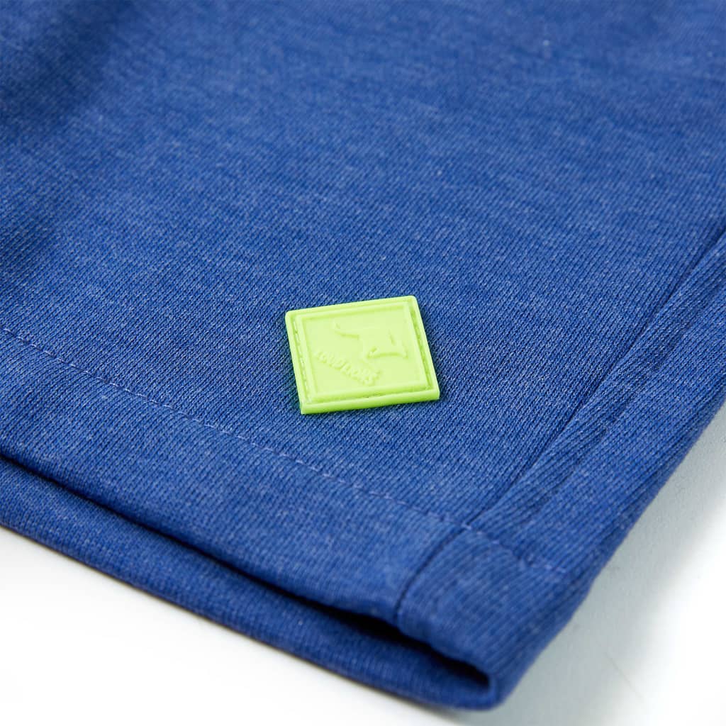 Calções de criança com cordão azul mesclado 128