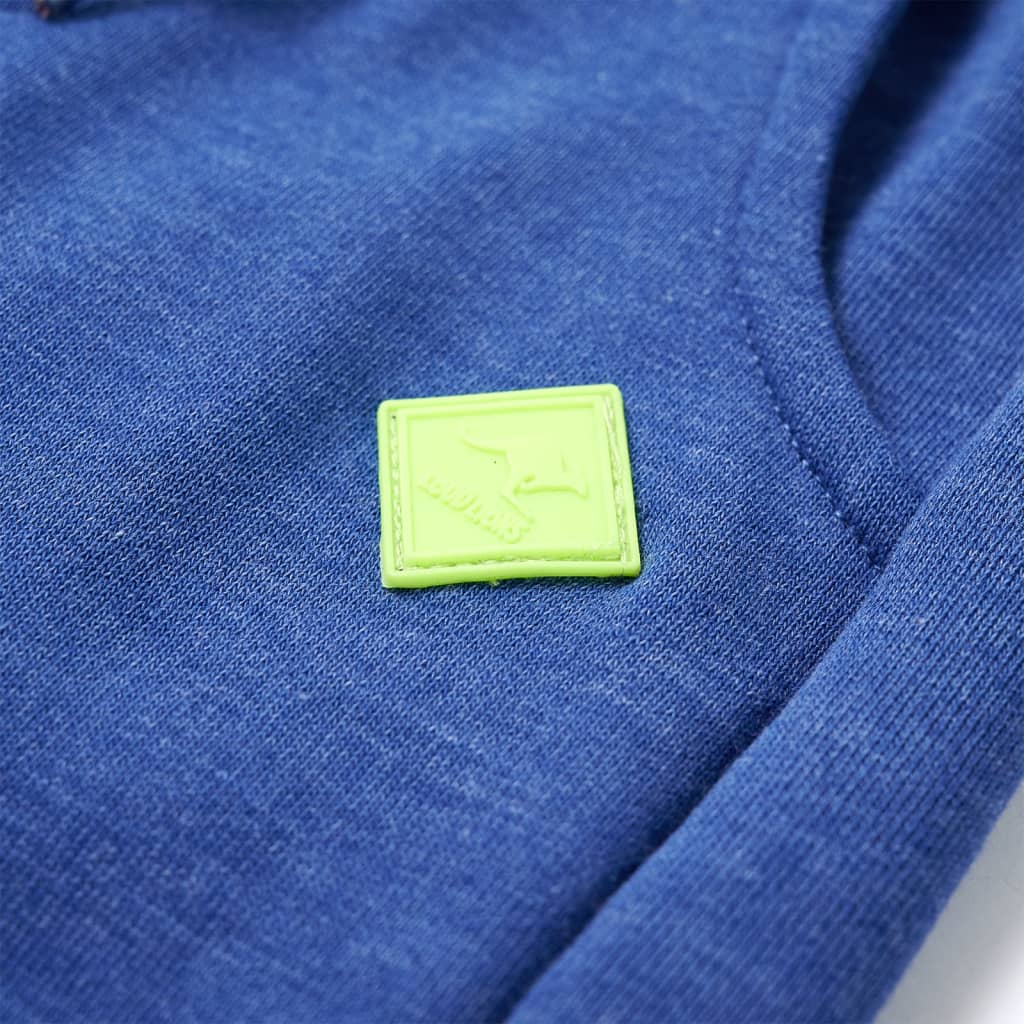 Calças de fato de treino para criança azul mesclado 140