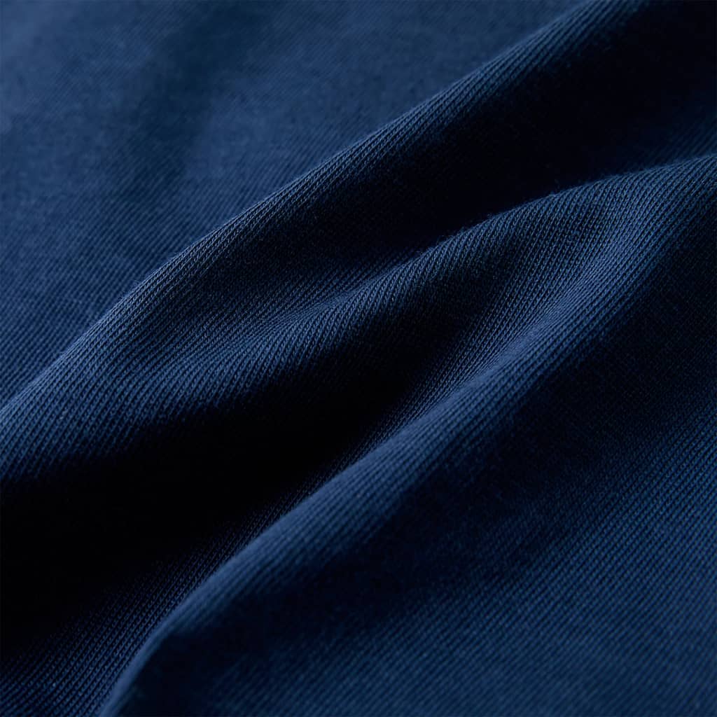 T-shirt de manga curta para criança azul-escuro 140