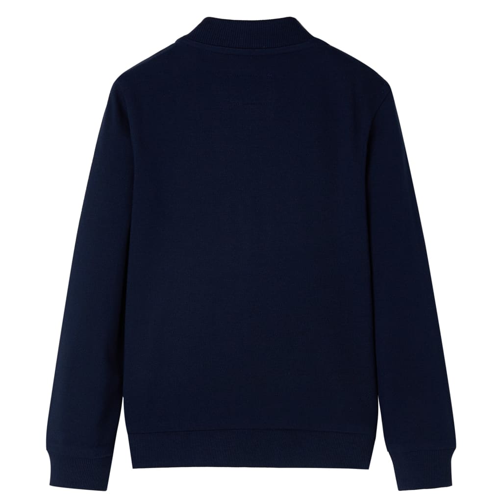 Sweatshirt para criança com fecho azul-marinho 104