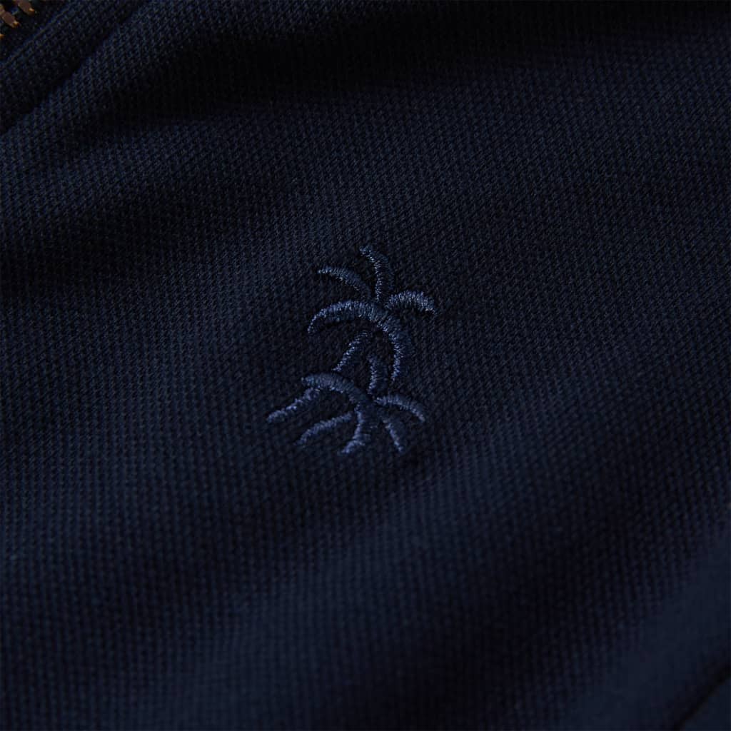 Sweatshirt para criança com fecho azul-marinho 104